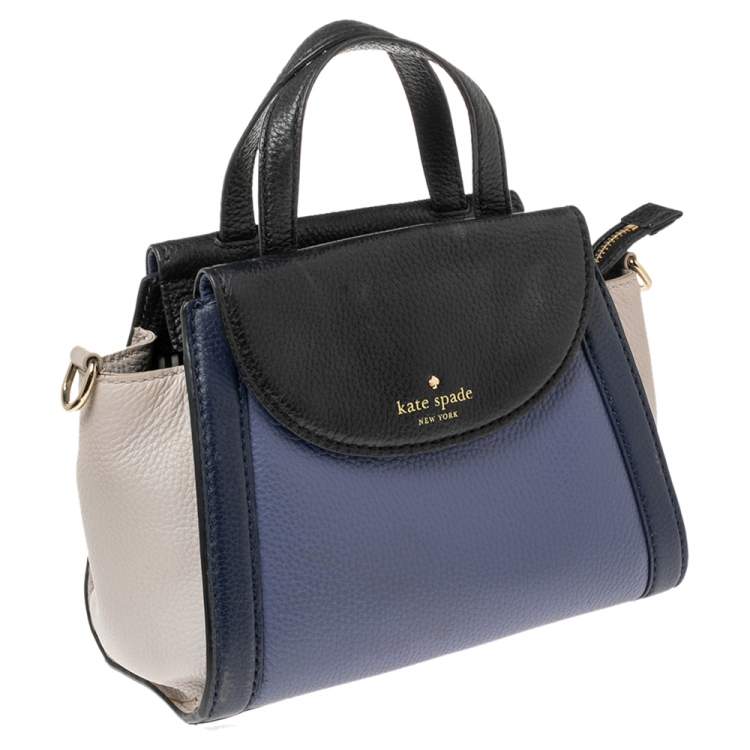 Pre Owned Kate Spade Tri Color Leather Small Cobble Hill Adrien Top Handle Bag