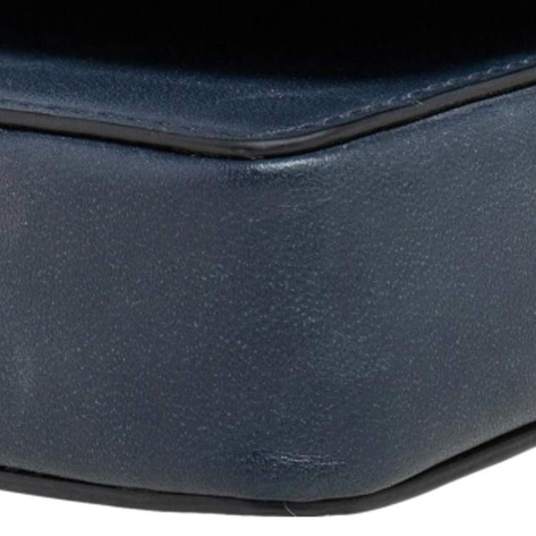Pre Owned Kate Spade Two Tone Blue Leather Wallet on Chain
