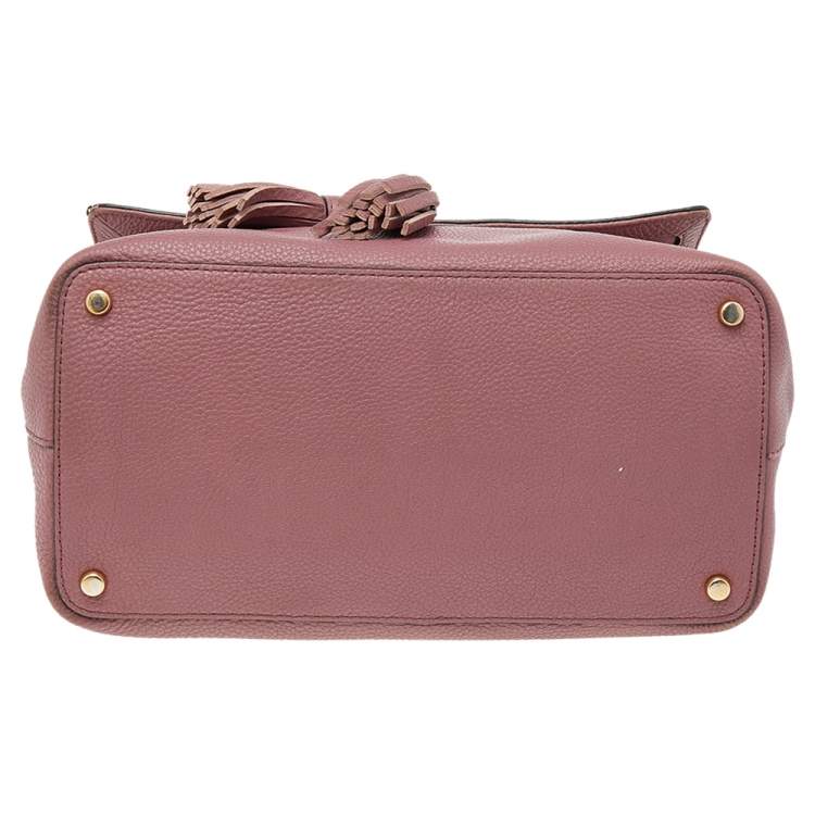 Pre Owned Kate Spade Pink Leather James Street Sparrow Top Handle Bag