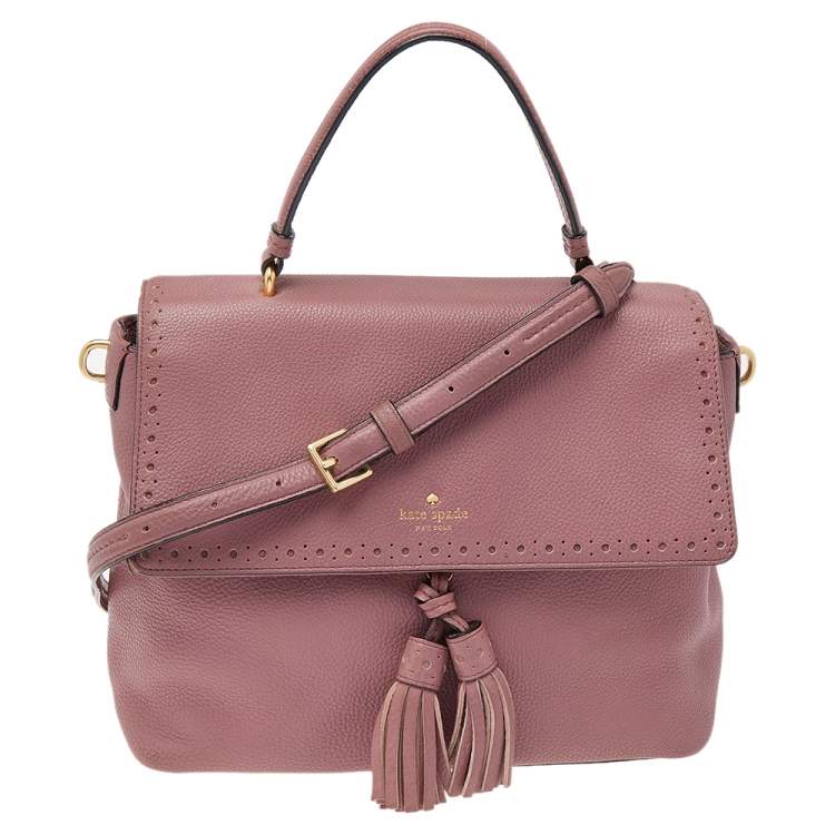 Pre Owned Kate Spade Pink Leather James Street Sparrow Top Handle Bag