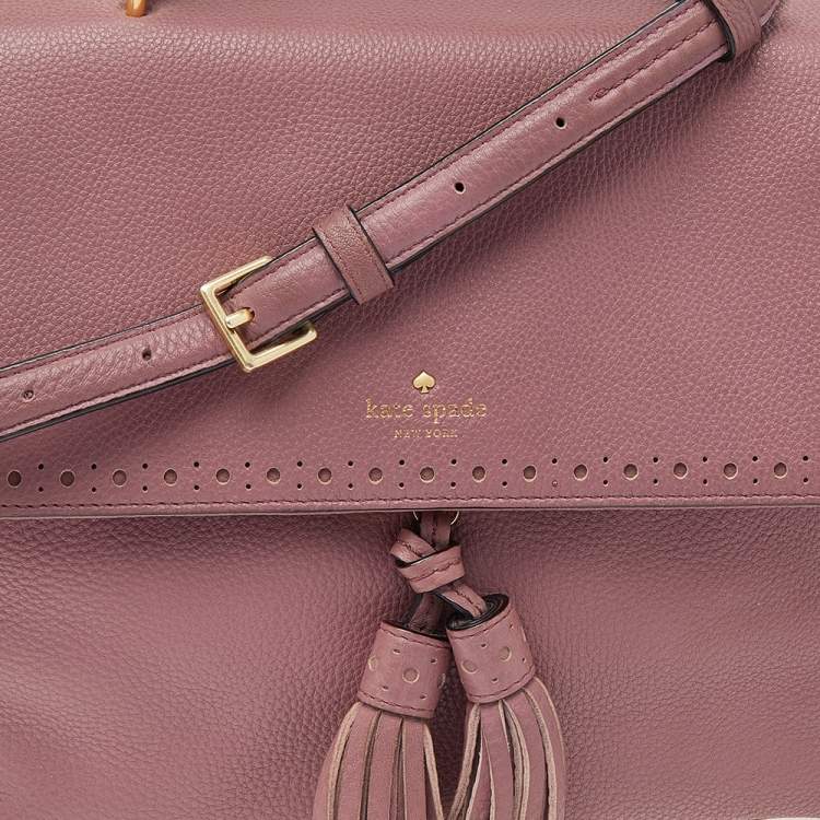 Pre Owned Kate Spade Pink Leather James Street Sparrow Top Handle Bag