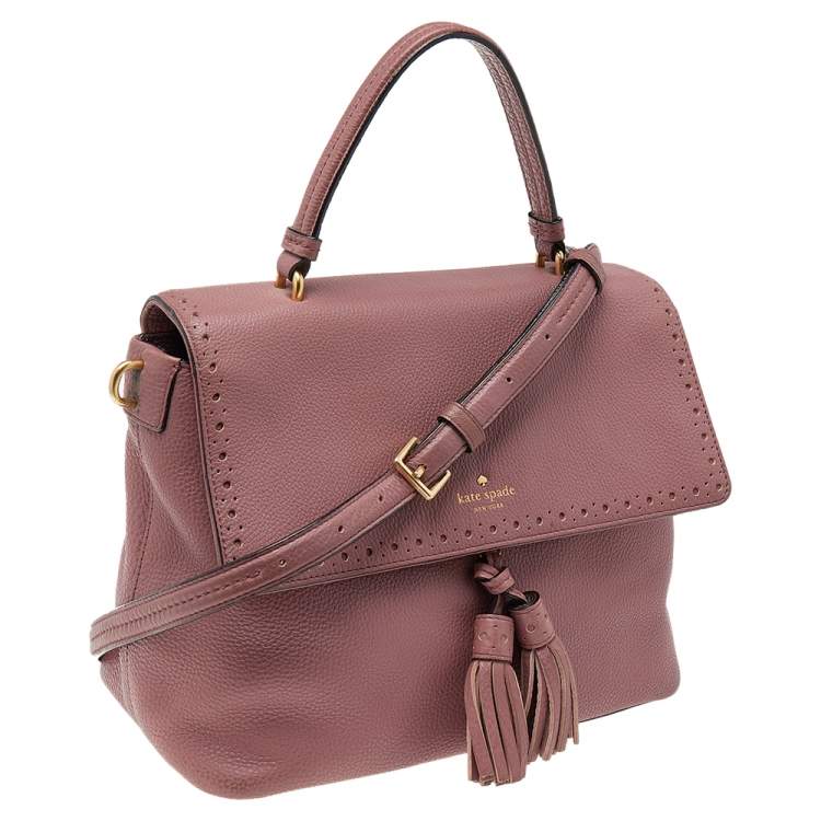 Pre Owned Kate Spade Pink Leather James Street Sparrow Top Handle Bag