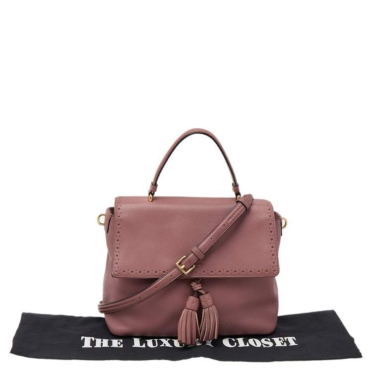 Pre Owned Kate Spade Pink Leather James Street Sparrow Top Handle Bag