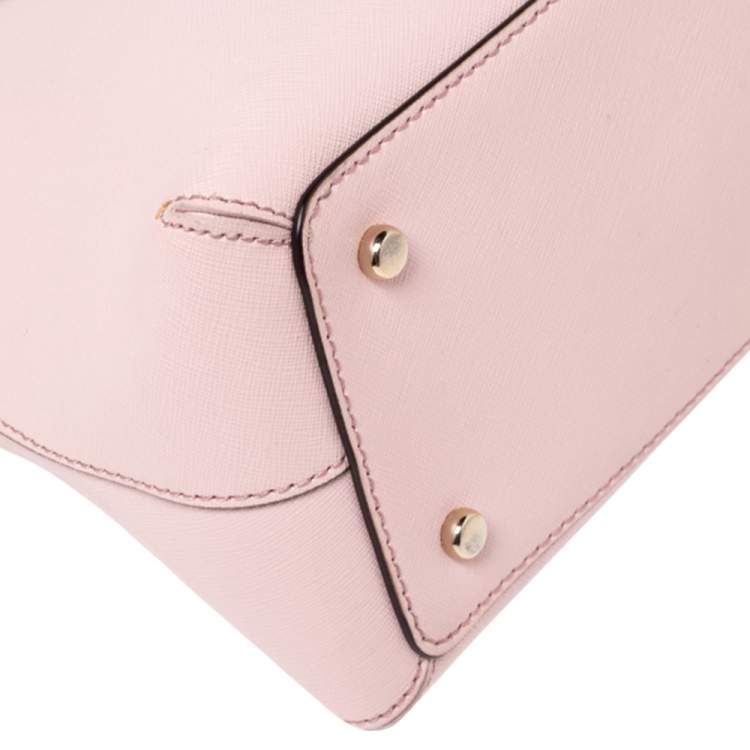 Pre Owned Kate Spade Light Pink Saffiano Leather Cedar Street Maise Satchel