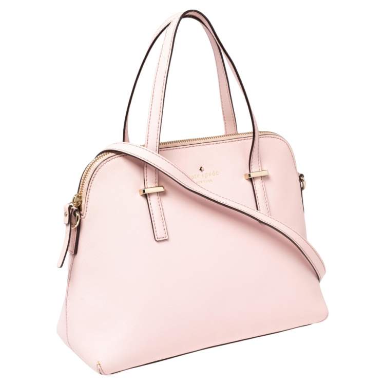 Pre Owned Kate Spade Light Pink Saffiano Leather Cedar Street Maise Satchel