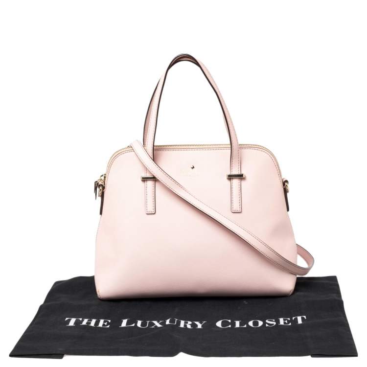 Pre Owned Kate Spade Light Pink Saffiano Leather Cedar Street Maise Satchel