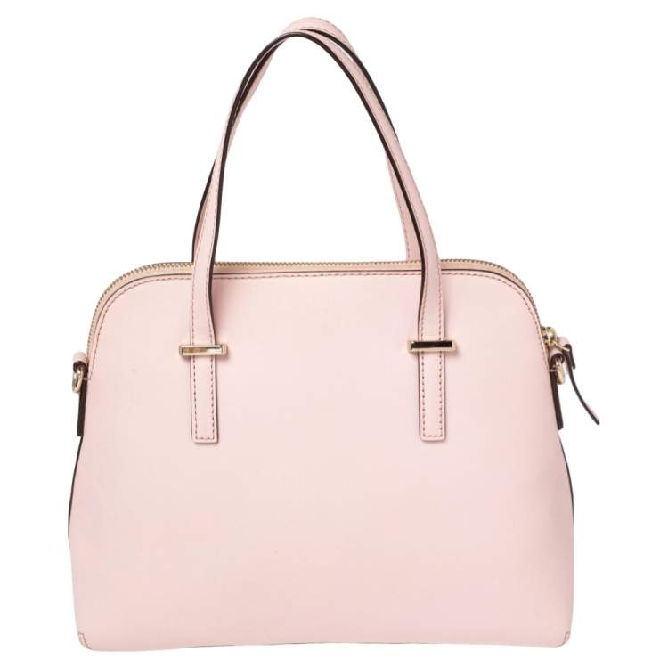Pre Owned Kate Spade Light Pink Saffiano Leather Cedar Street Maise Satchel