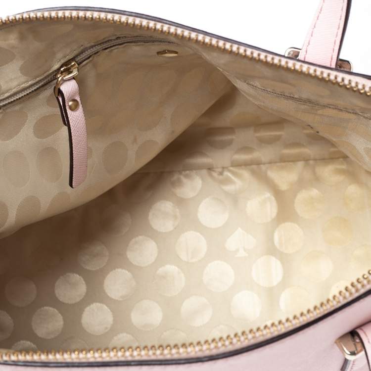 Pre Owned Kate Spade Light Pink Saffiano Leather Cedar Street Maise Satchel
