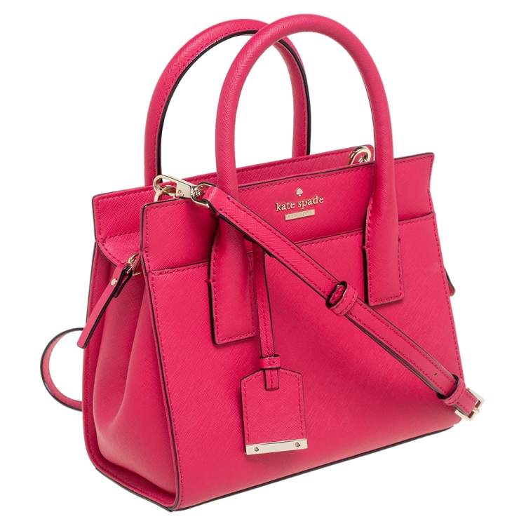 Pre Owned Kate Spade Fuchsia Leather Cameron Street Candace Tote
