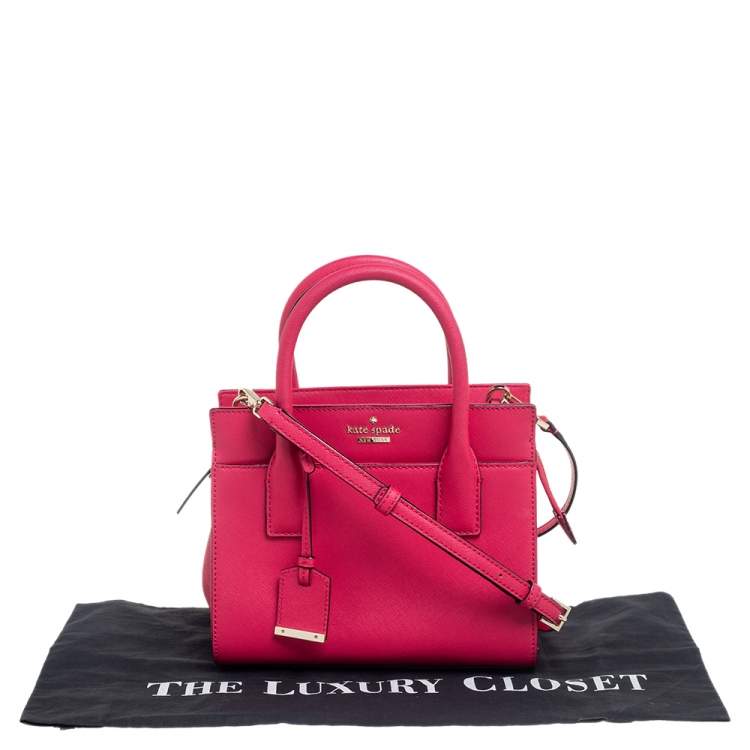 Pre Owned Kate Spade Fuchsia Leather Cameron Street Candace Tote