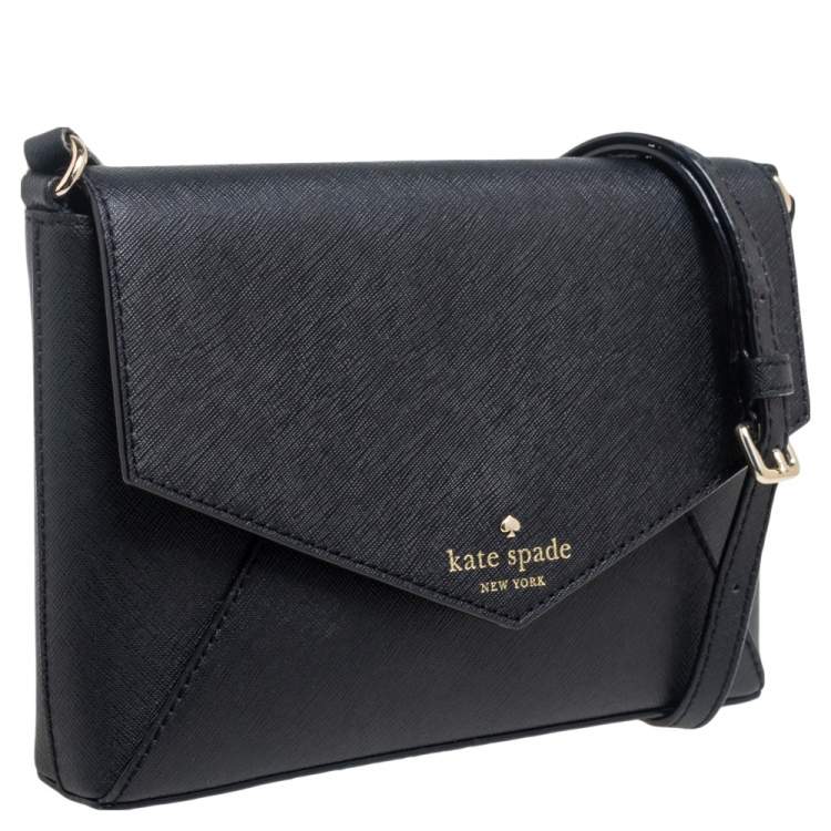 Pre Owned Kate Spade Black Leather Cedar Street Crossbody Bag