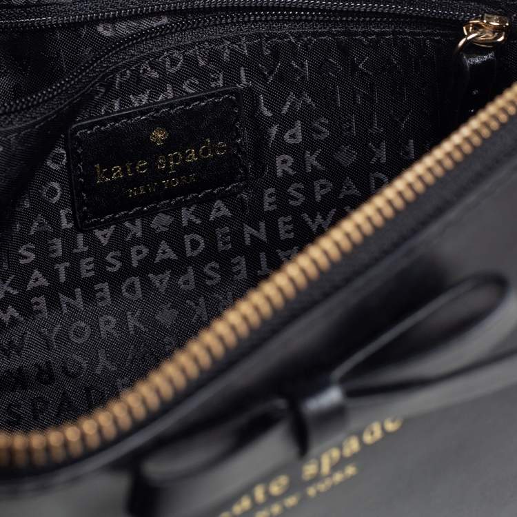 Pre Owned Kate Spade Black Leather Sawyer Street Declan Crossbody Bag