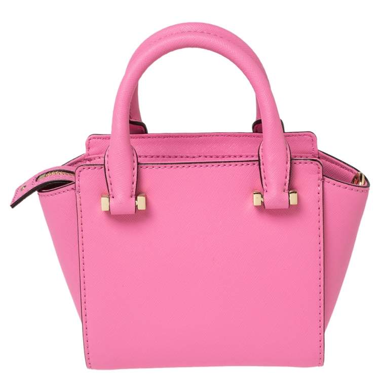 Pre Owned Kate Spade Pink Leather Mini Cedar Street Hayden Tote