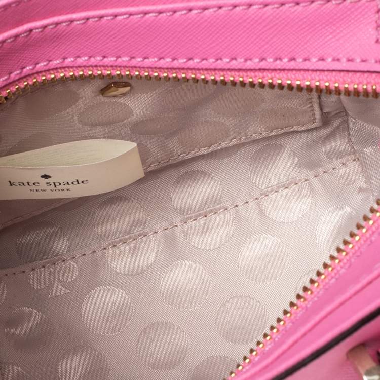 Pre Owned Kate Spade Pink Leather Mini Cedar Street Hayden Tote