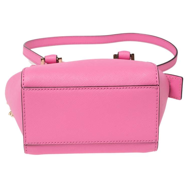 Pre Owned Kate Spade Pink Leather Mini Cedar Street Hayden Tote
