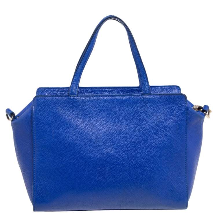 Pre Owned Kate Spade Blue Leather Bow Satchel