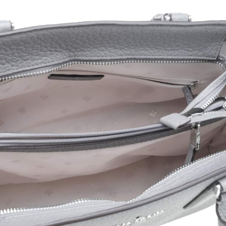 Pre Owned Kate Spade Grey Leather Large Leighton Satchel
