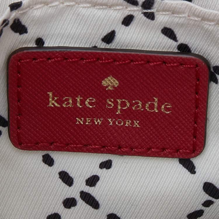 Pre Owned Kate Spade Red Leather Newbury Lane Sally Crossbody Bag