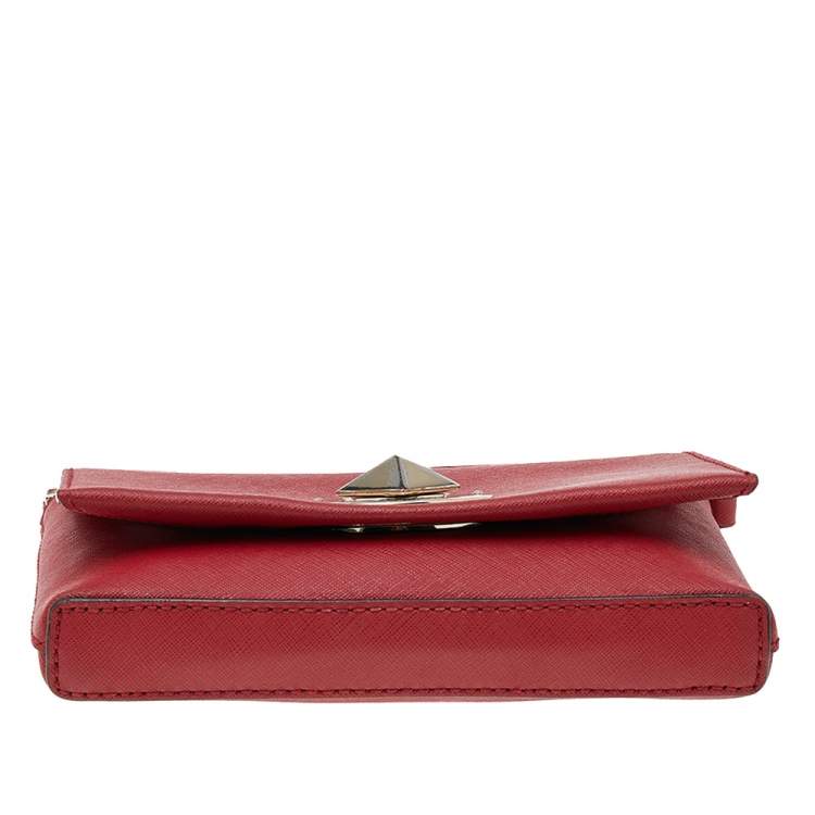 Pre Owned Kate Spade Red Leather Newbury Lane Sally Crossbody Bag
