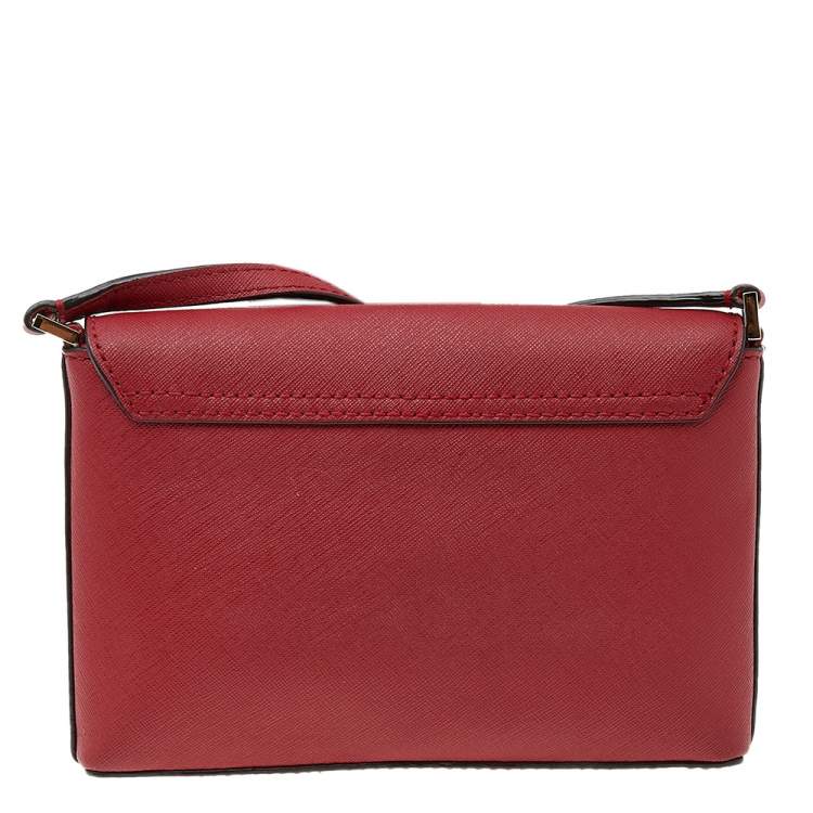 Pre Owned Kate Spade Red Leather Newbury Lane Sally Crossbody Bag