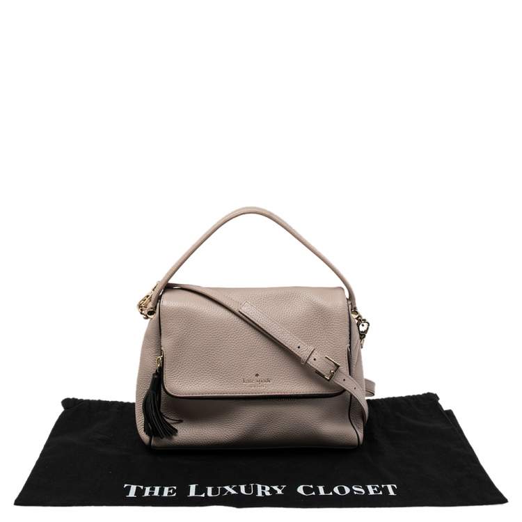 Pre Owned Kate Spade Beige Leather Jackson Flap Shoulder Bag