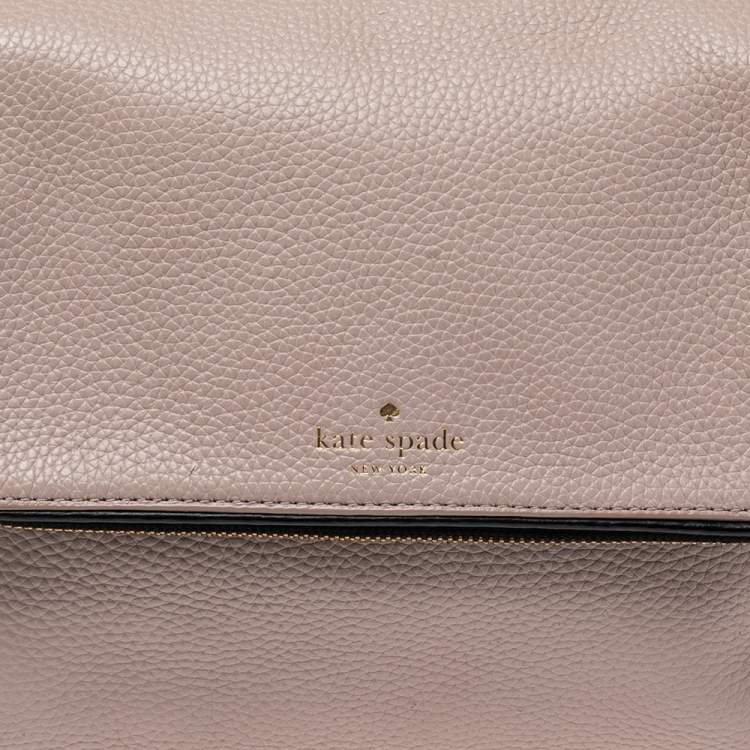 Pre Owned Kate Spade Beige Leather Jackson Flap Shoulder Bag