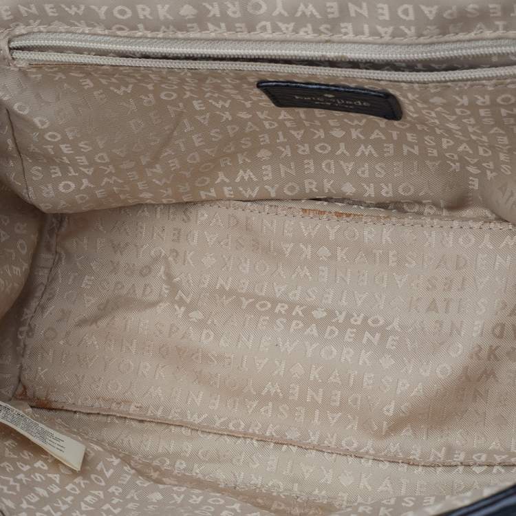 Pre Owned Kate Spade Black Leather And Suede Magnolia Park Top Handle Bag