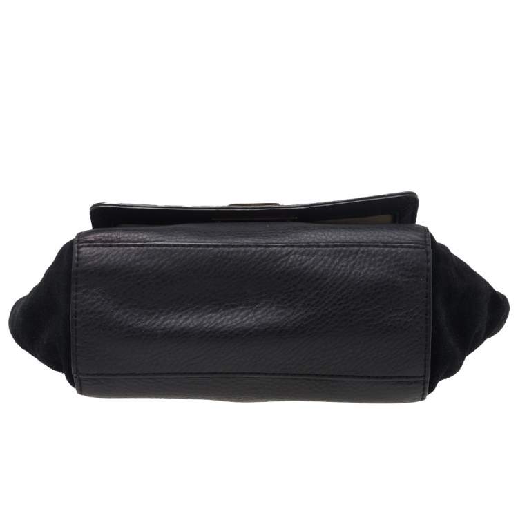 Pre Owned Kate Spade Black Leather And Suede Magnolia Park Top Handle Bag