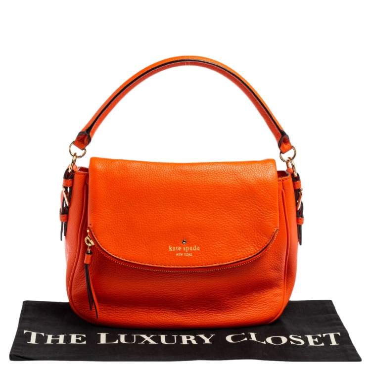 Pre Owned Kate Spade Orange Leather Jackson Medium Shoulder Bag