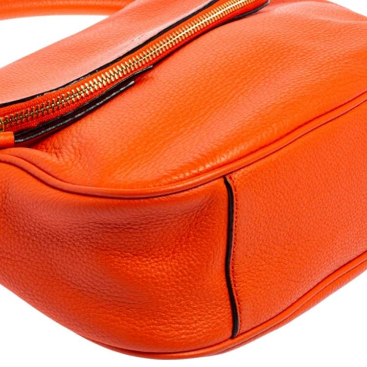 Pre Owned Kate Spade Orange Leather Jackson Medium Shoulder Bag