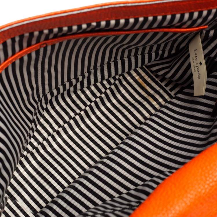 Pre Owned Kate Spade Orange Leather Jackson Medium Shoulder Bag