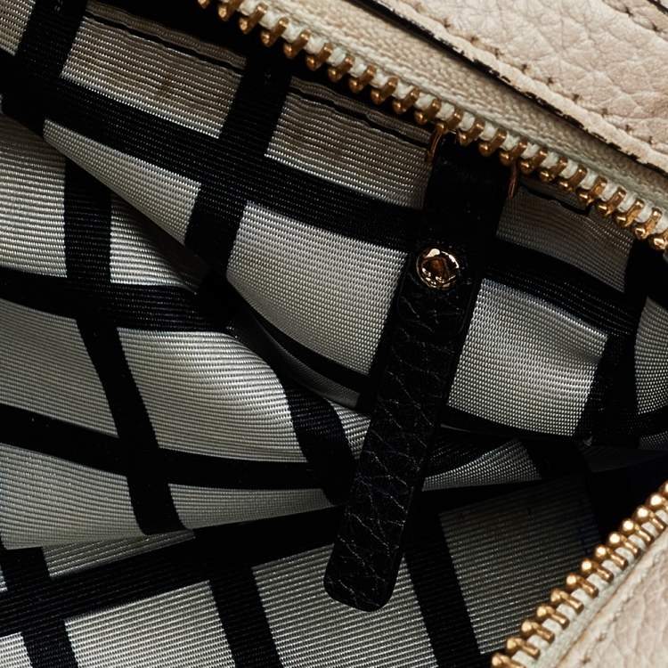 Pre Owned Kate Spade Black/Beige Leather Holden Street Lanie Shoulder Bag