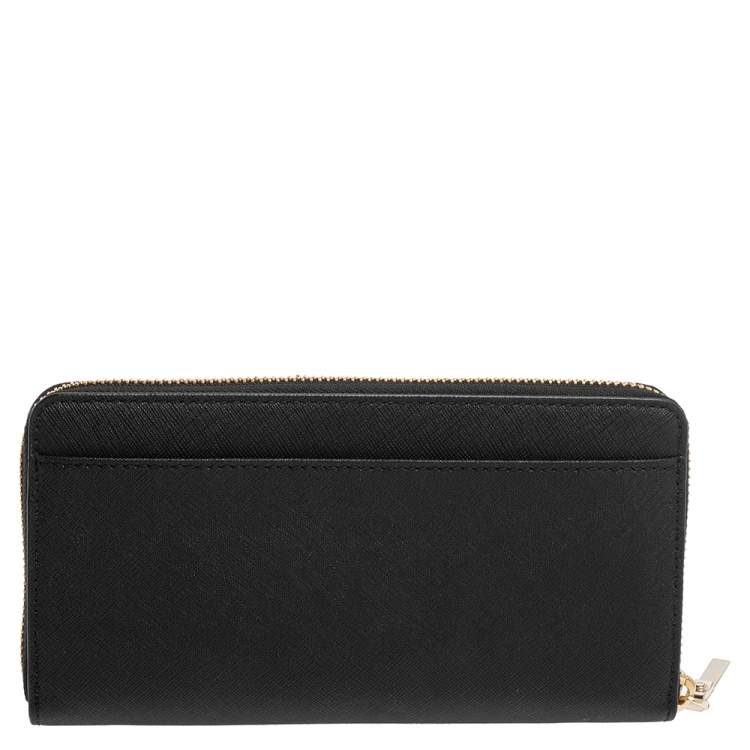 مملوكة مسبقًا Kate Spade  Black Leather Zip Around Wallet