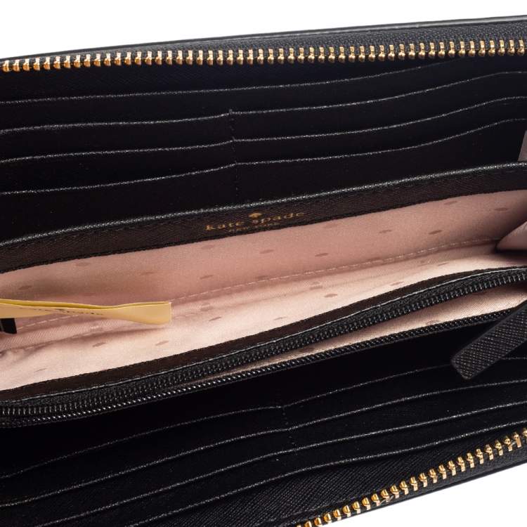 مملوكة مسبقًا Kate Spade  Black Leather Zip Around Wallet