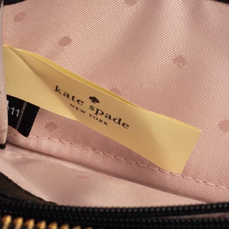 مملوكة مسبقًا Kate Spade  Black Leather Zip Around Wallet