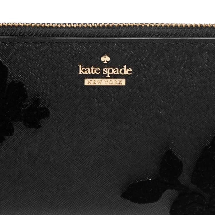 مملوكة مسبقًا Kate Spade  Black Leather Zip Around Wallet