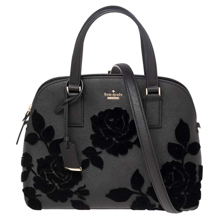 KATE SPADE Large Leather Dome popular Satchel Black