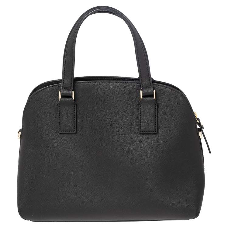 Pre Owned Kate Spade Black Leather Dome Satchel
