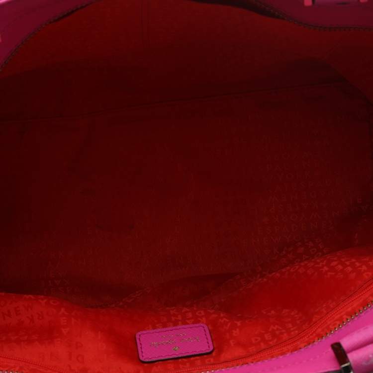 مملوكة مسبقًا Kate Spade Bright Pink Saffiano Leather Zip Tote