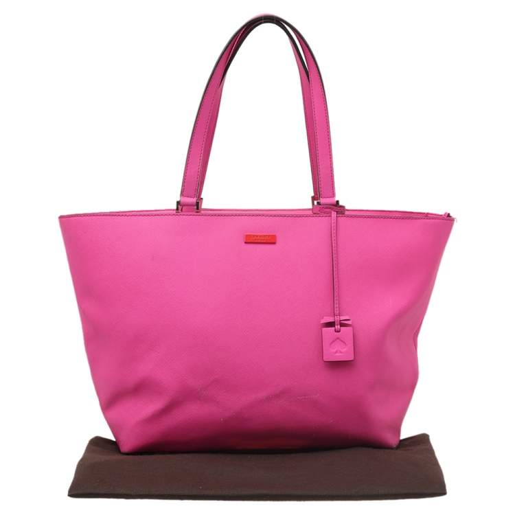 مملوكة مسبقًا Kate Spade Bright Pink Saffiano Leather Zip Tote