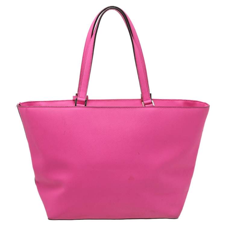 مملوكة مسبقًا Kate Spade Bright Pink Saffiano Leather Zip Tote
