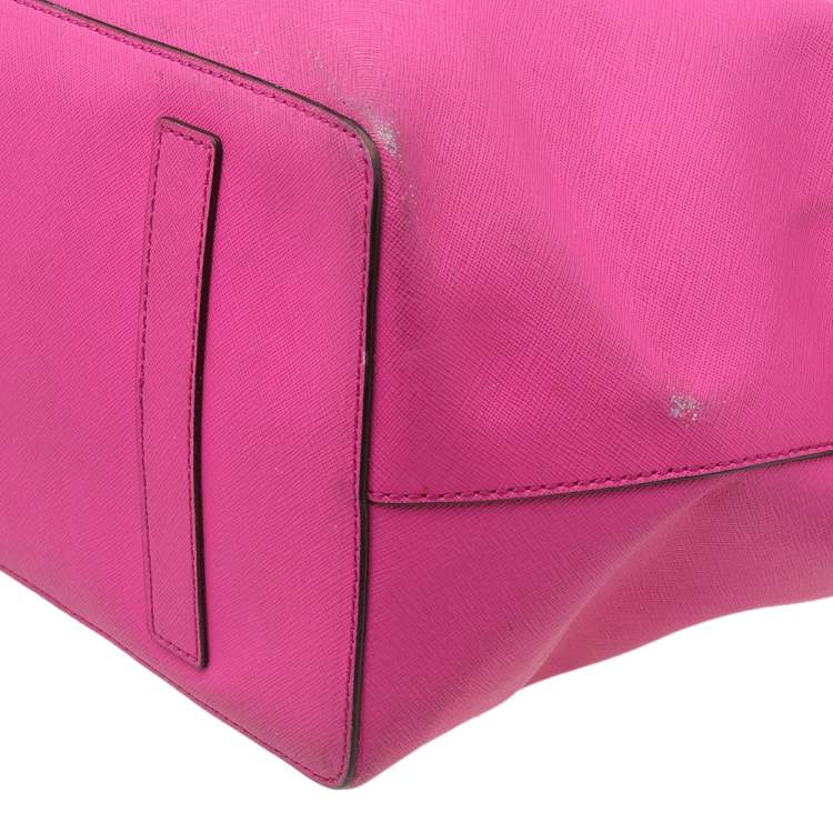 مملوكة مسبقًا Kate Spade Bright Pink Saffiano Leather Zip Tote