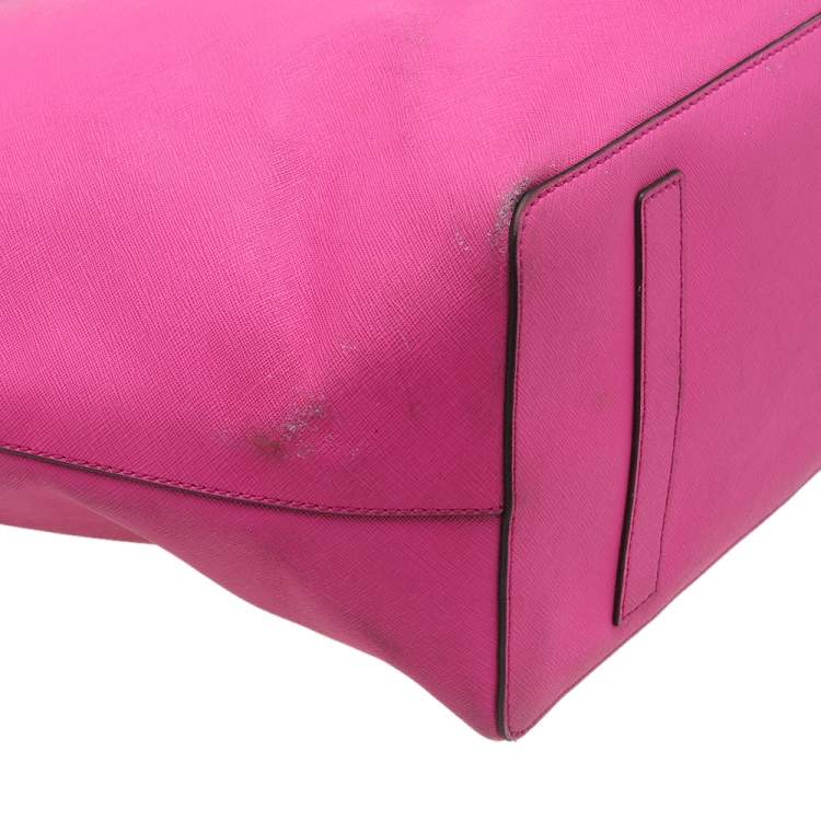 مملوكة مسبقًا Kate Spade Bright Pink Saffiano Leather Zip Tote