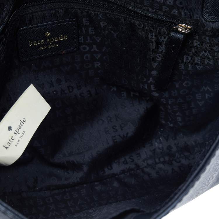 Pre Owned Kate Spade Black Leather Flap Crossbody Bag 