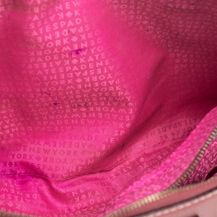 Pre Owned Kate Spade Red Leather Double Zip Tote
