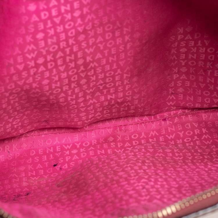 Pre Owned Kate Spade Red Leather Double Zip Tote