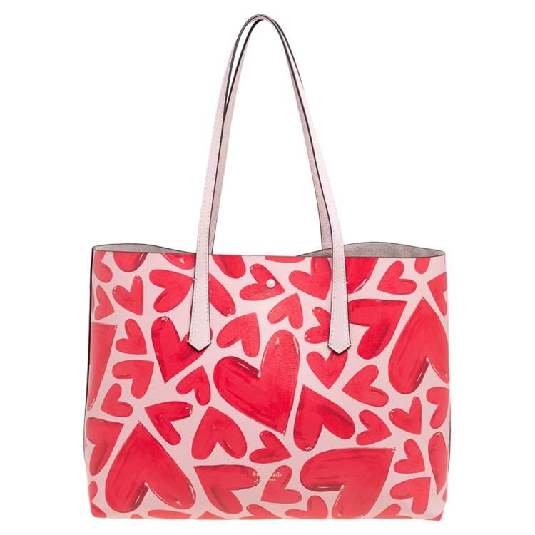 Pre Owned Kate Spade Two Tone Pink Leather Large Molly Ever Fallen Tote