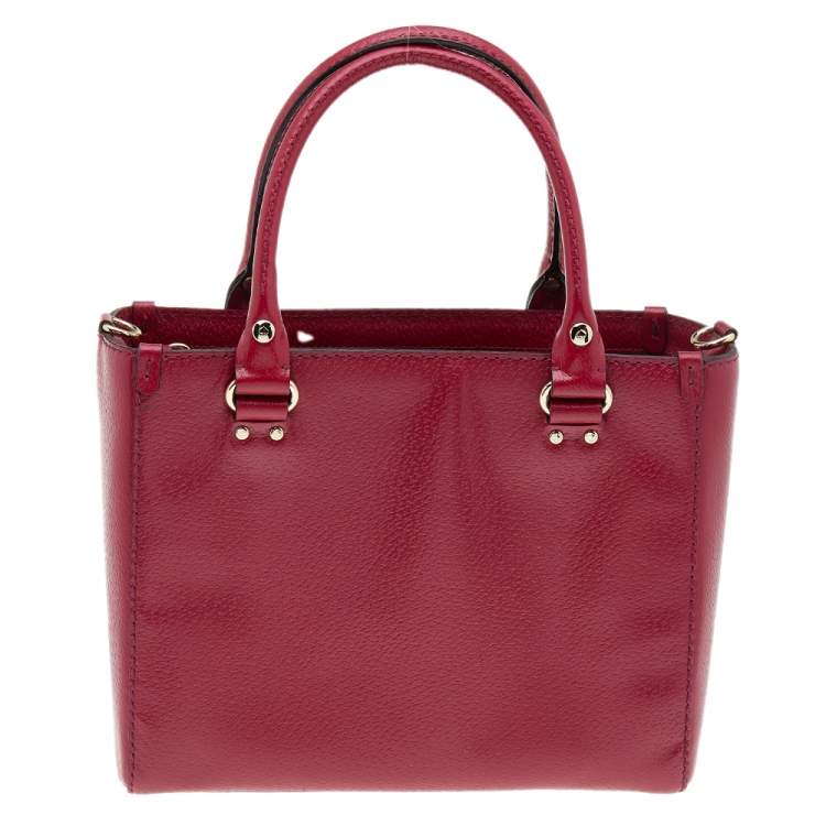 Pre Owned Kate Spade Wine Red Leather Wellesley Shoulder Bag