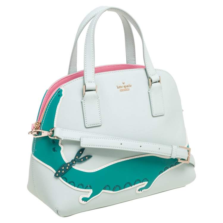 مملوكة مسبقًا Kate Spade Lime Green Leather Gator Hilli Satchel