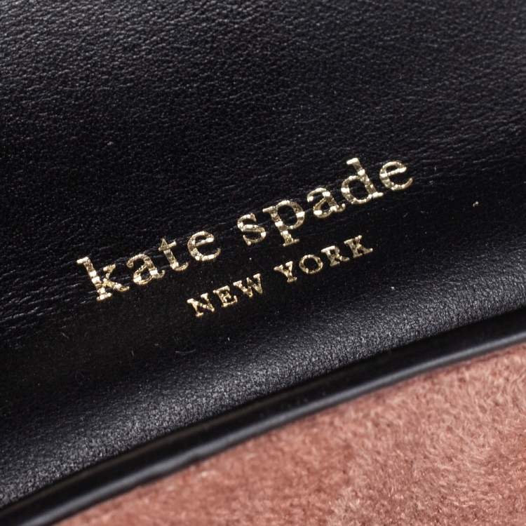 Pre Owned Kate Spade Black Leather Mini Romy Twistlock Top Handle Bag